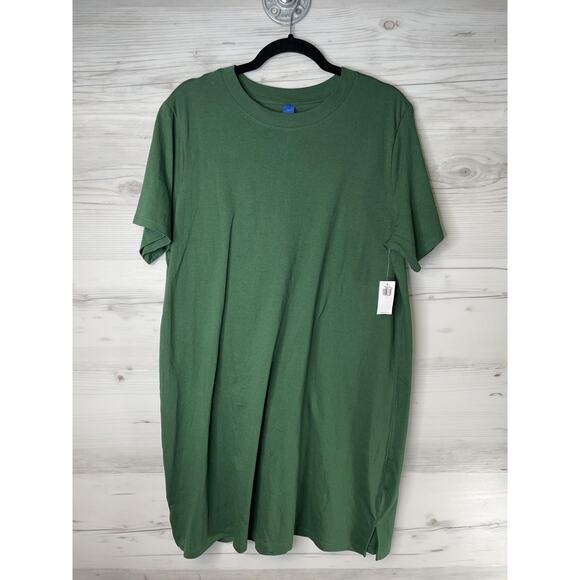 Old Navy T-Shirt Dress Womens Large Green 100% Cotton NWT - Picture 1 of 11